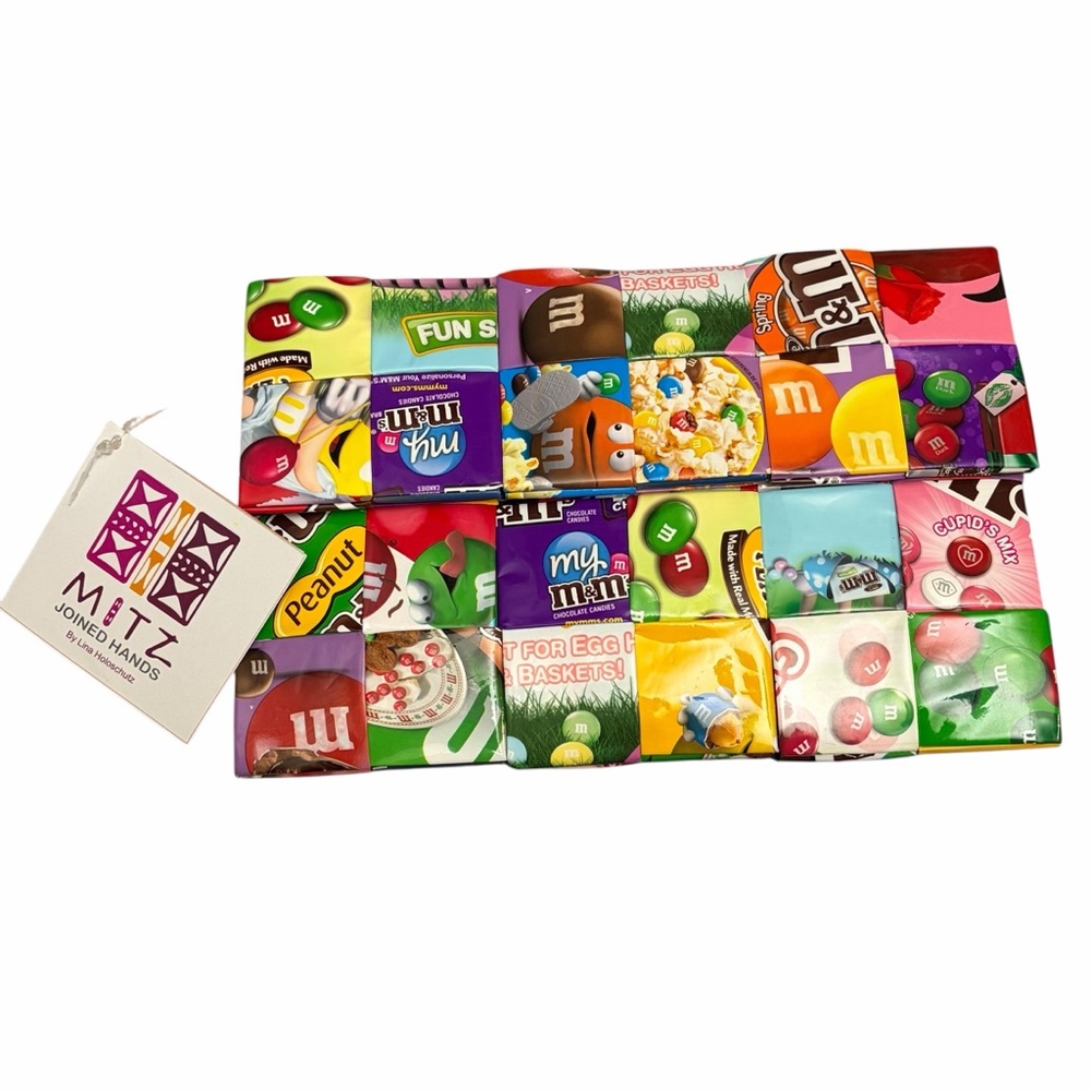 Mitz Handmade Recycled M&M Candy Wrapper Clutch Wallet Fair Trade NWT